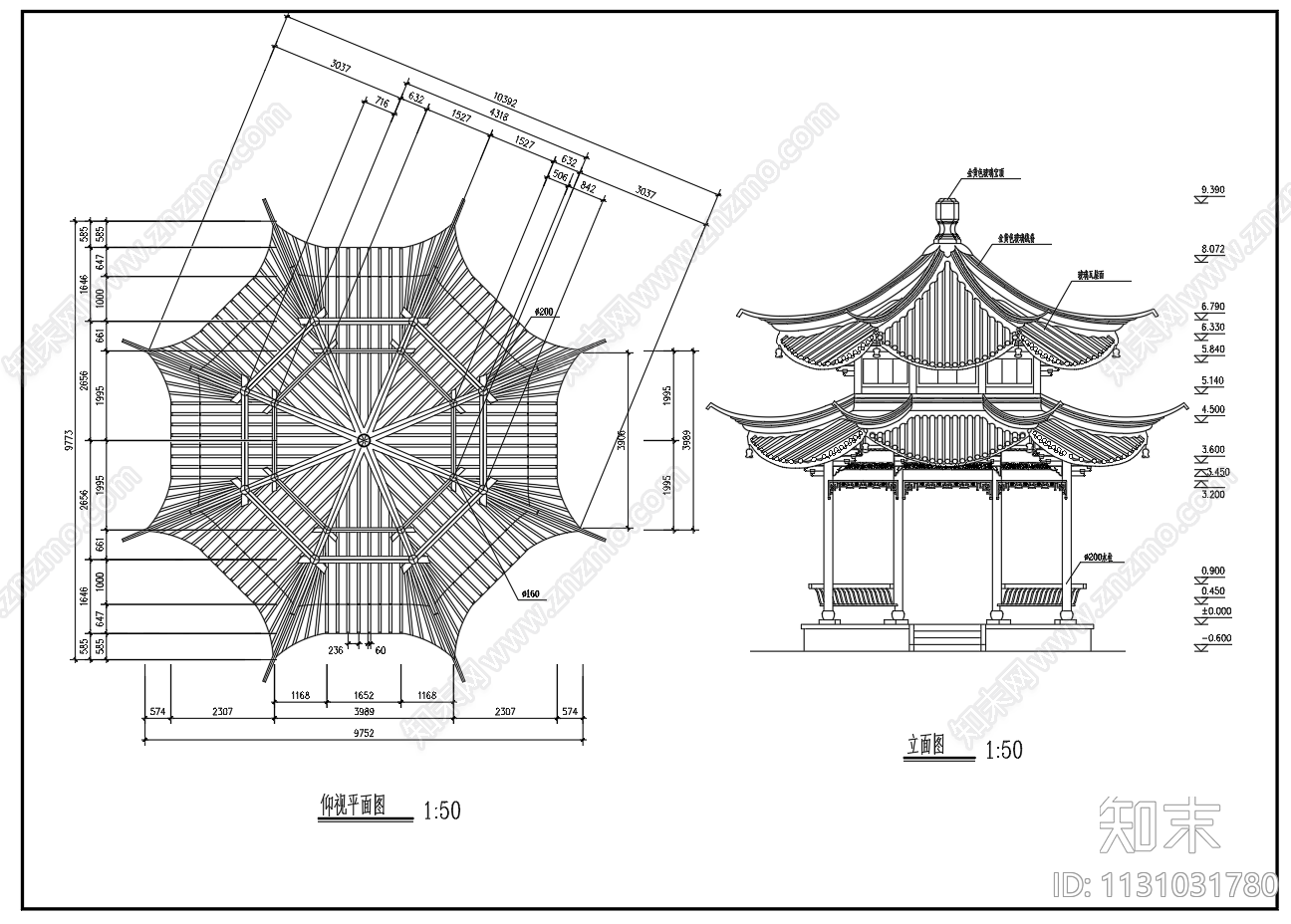 亭子CAD图纸