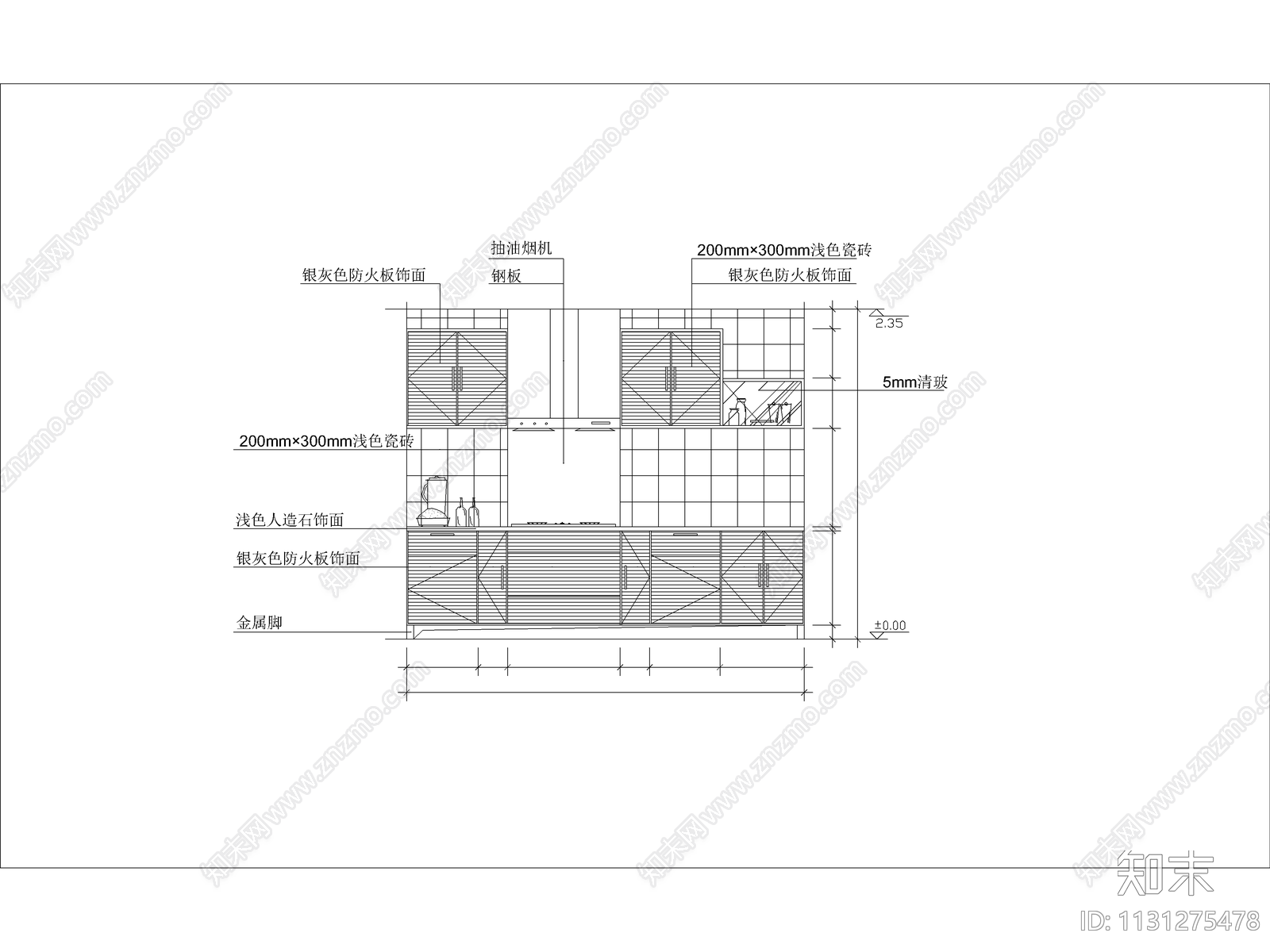 厨房类图库及立面详图cad施工图下载【ID:1131275478】