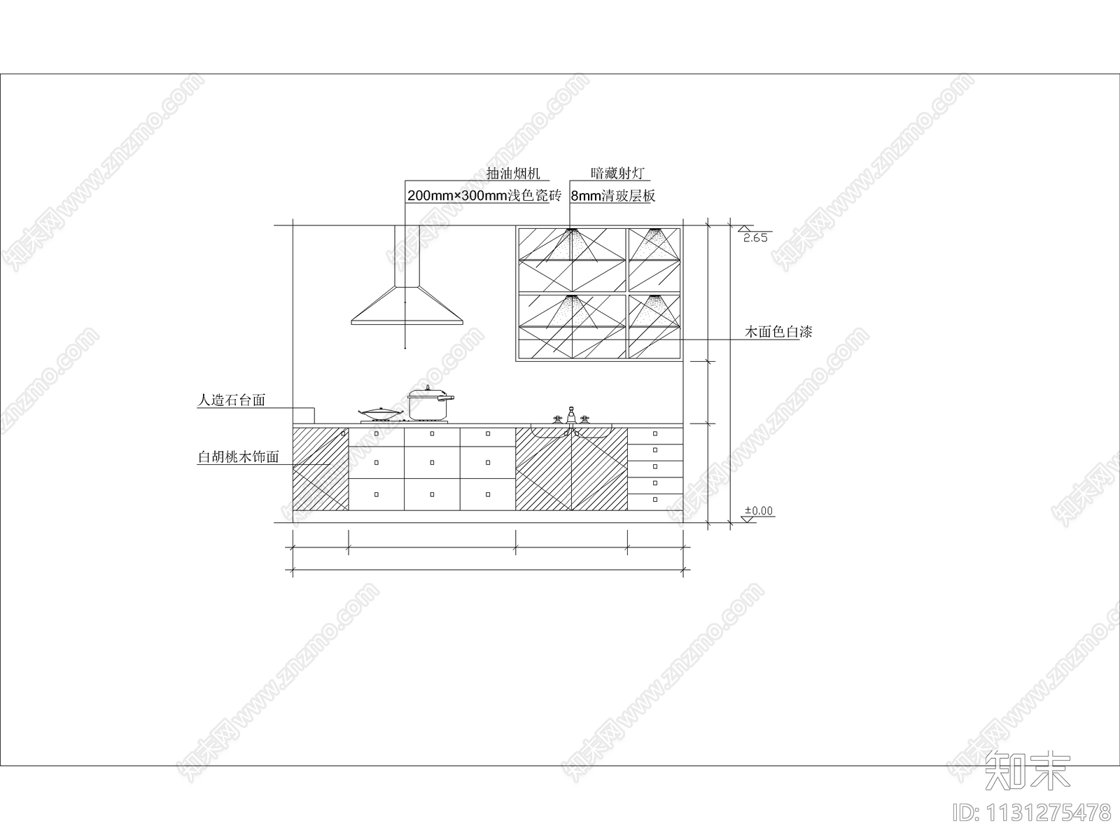 厨房类图库及立面详图cad施工图下载【ID:1131275478】