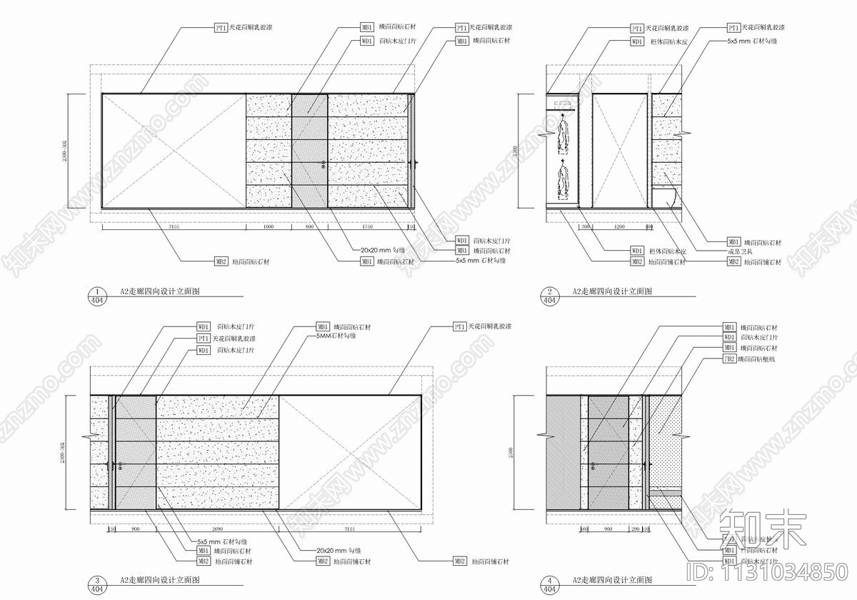 180㎡大平层豪宅样板房cad施工图下载【ID:1131034850】