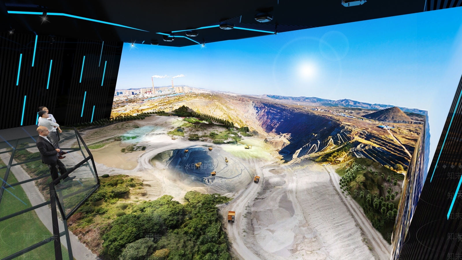 现代科技沙盘展厅3D模型下载【ID:1131036516】