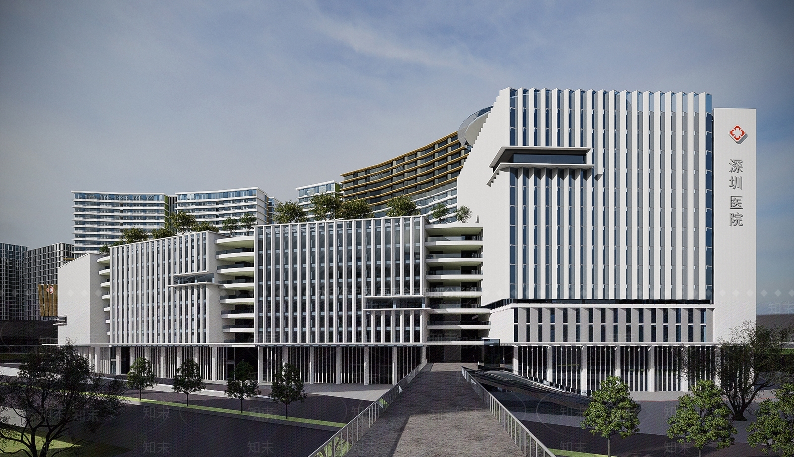 现代风格综合医院SU模型下载【ID:1131037511】
