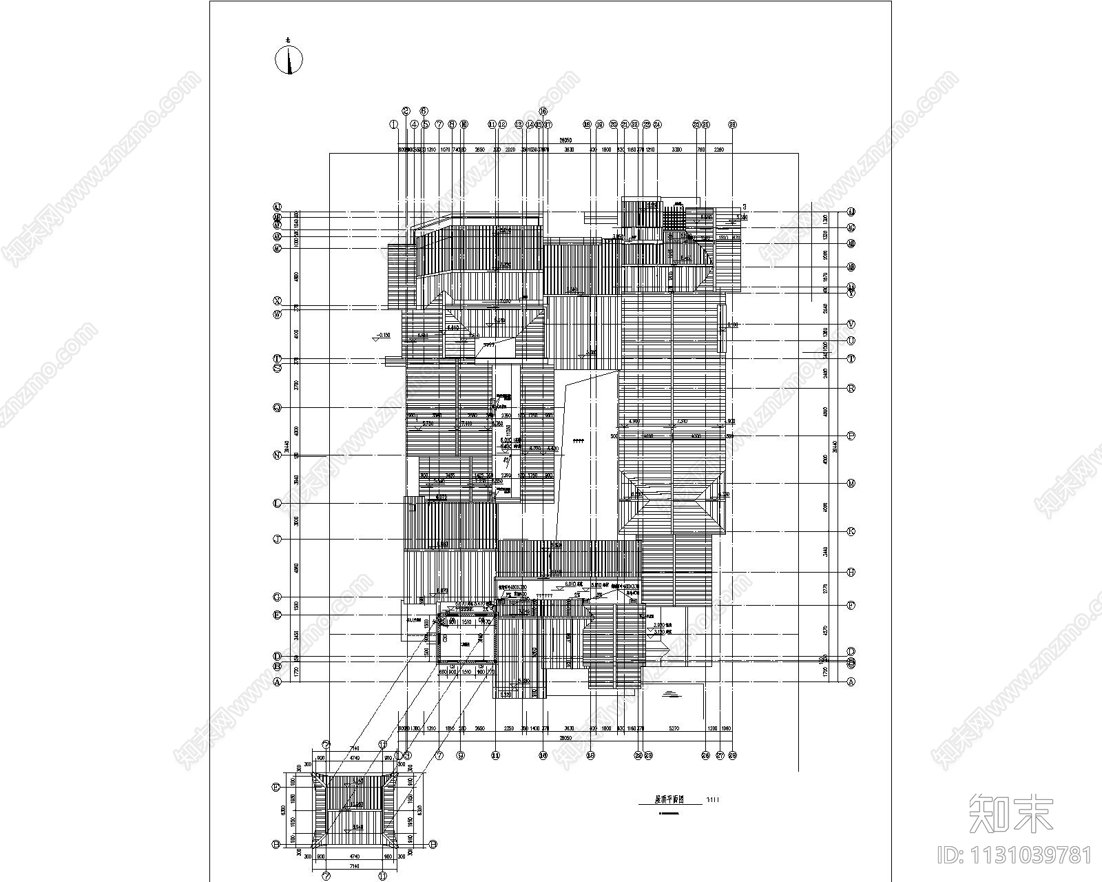 中式古建筑商业街cad施工图下载【ID:1131039781】