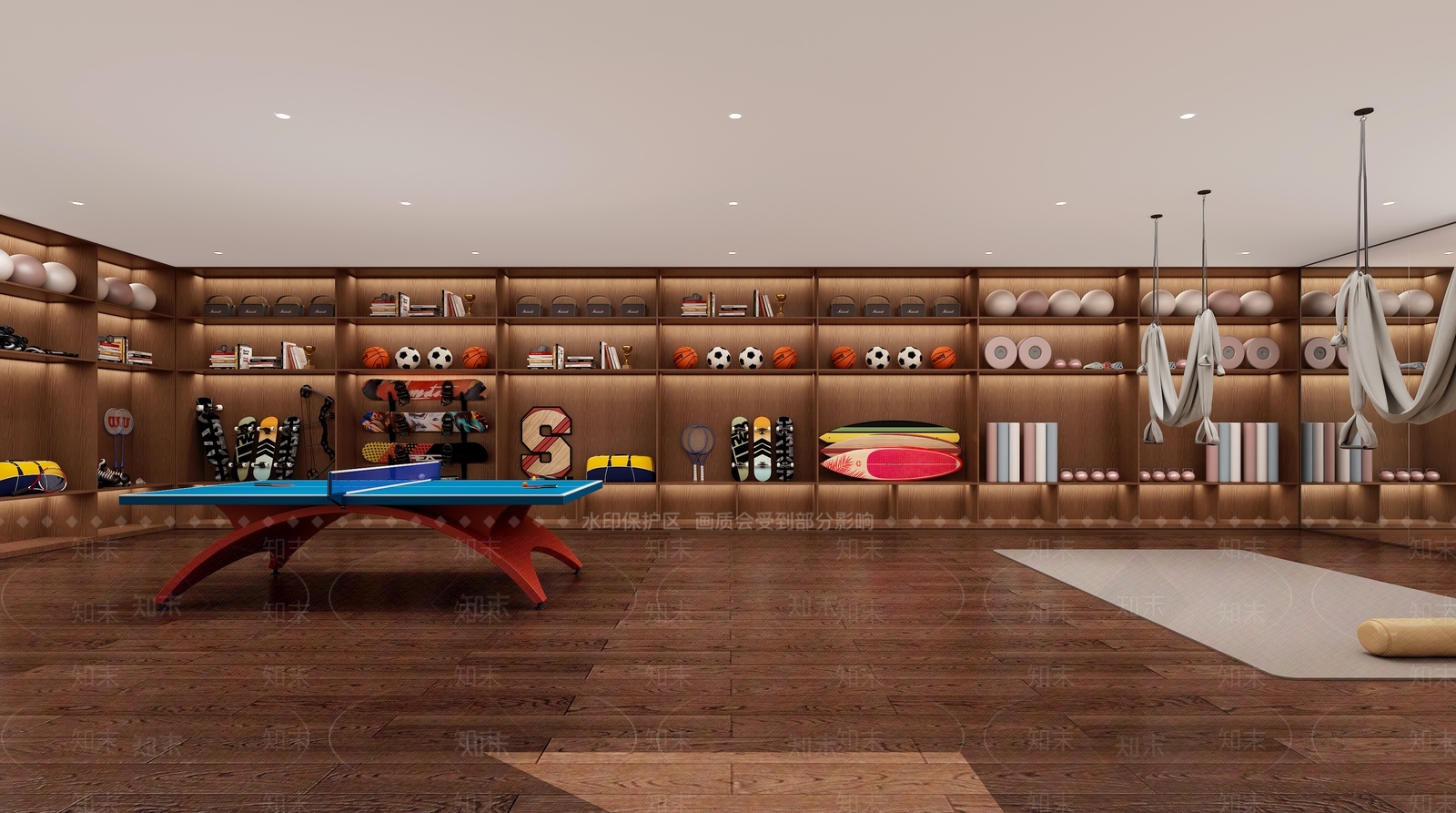 现代家居健身房3D模型下载【ID:1131040465】