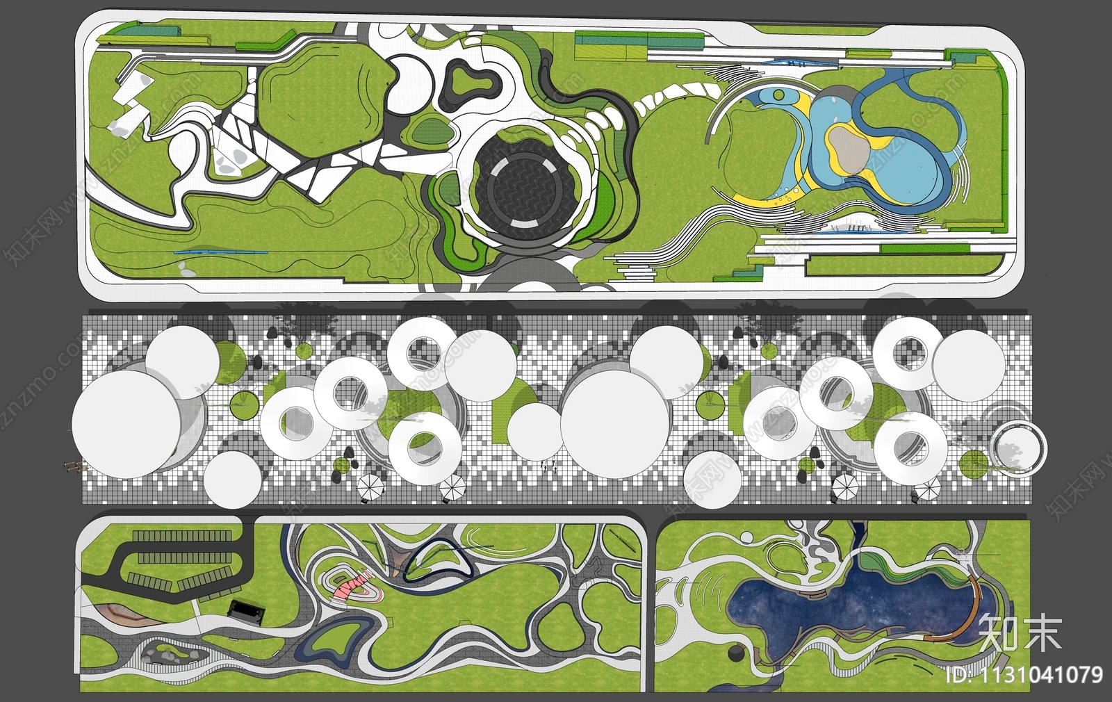 现代口袋公园景观SU模型下载【ID:1131041079】