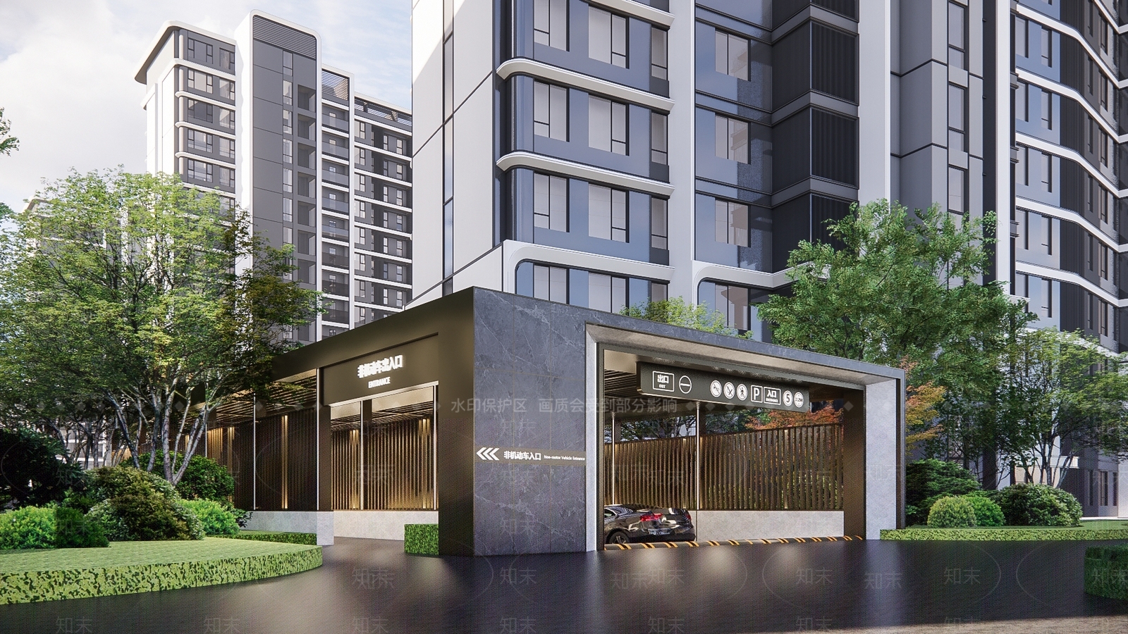 现代车库入口3D模型下载【ID:1131042198】