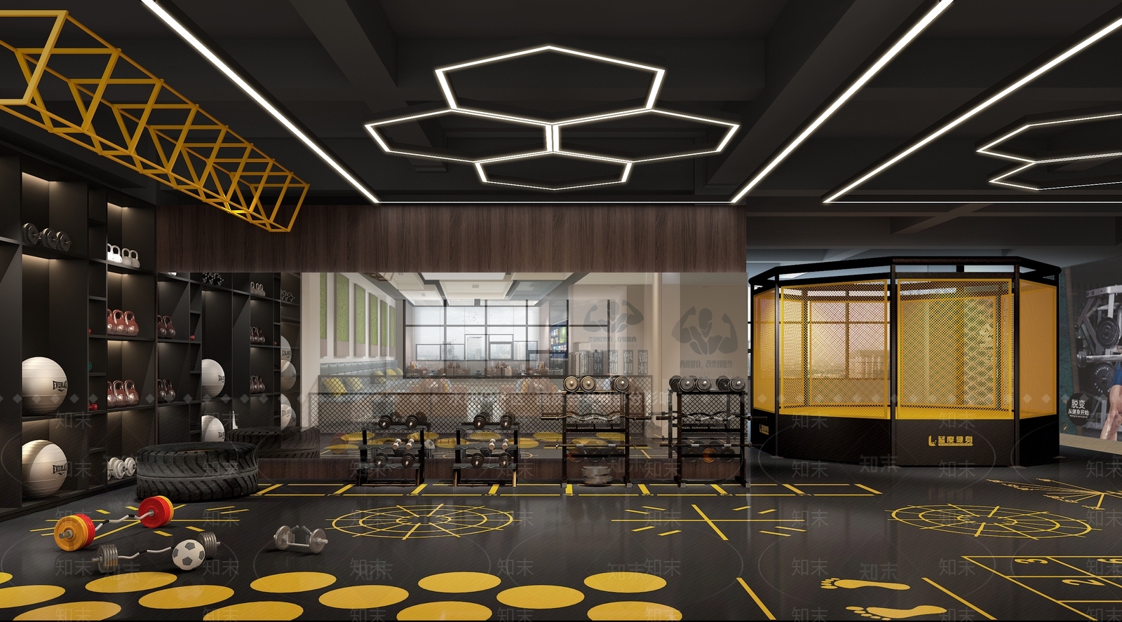 现代健身房3D模型下载【ID:1131044997】