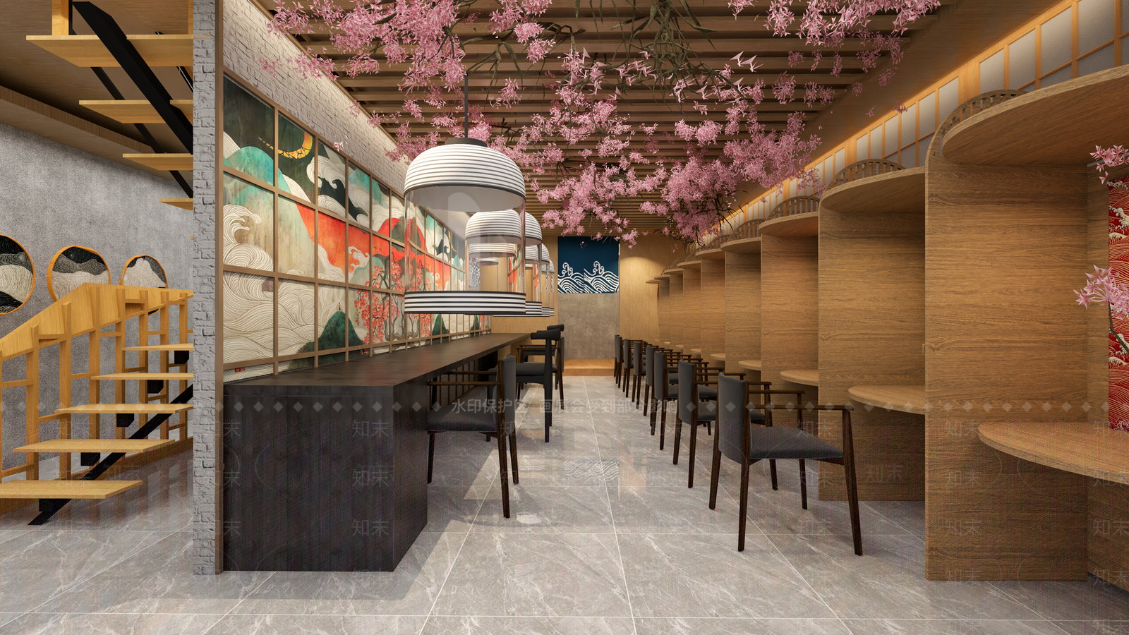 日式料理店SU模型下载【ID:1131447721】