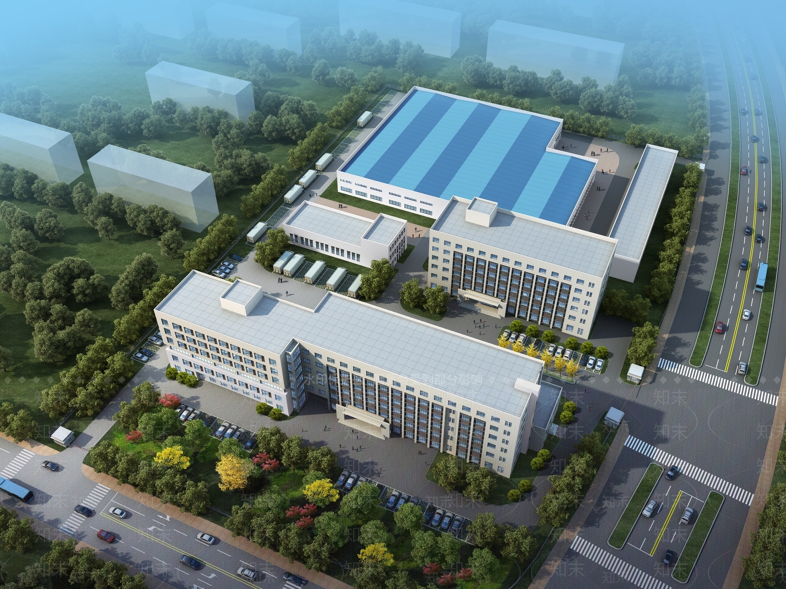 现代工业厂房3D模型下载【ID:1131055467】