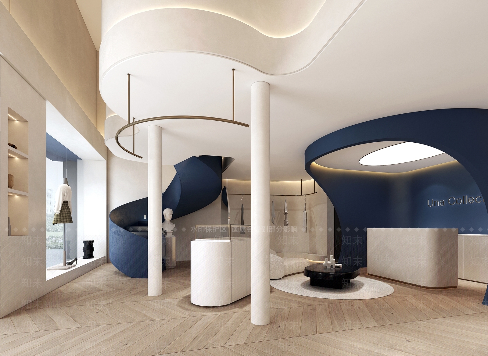 现代简约服装店3D模型下载【ID:1131064652】