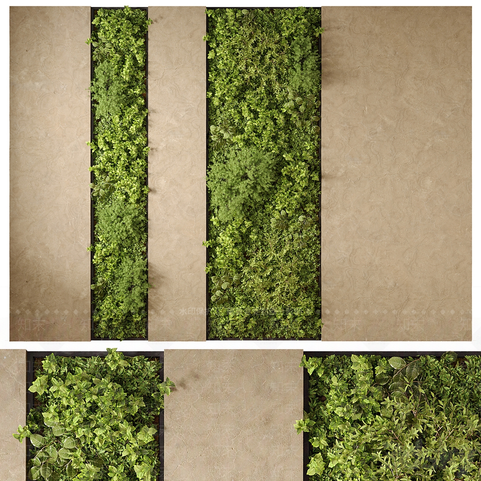 植物墙3D模型下载【ID:1131065133】