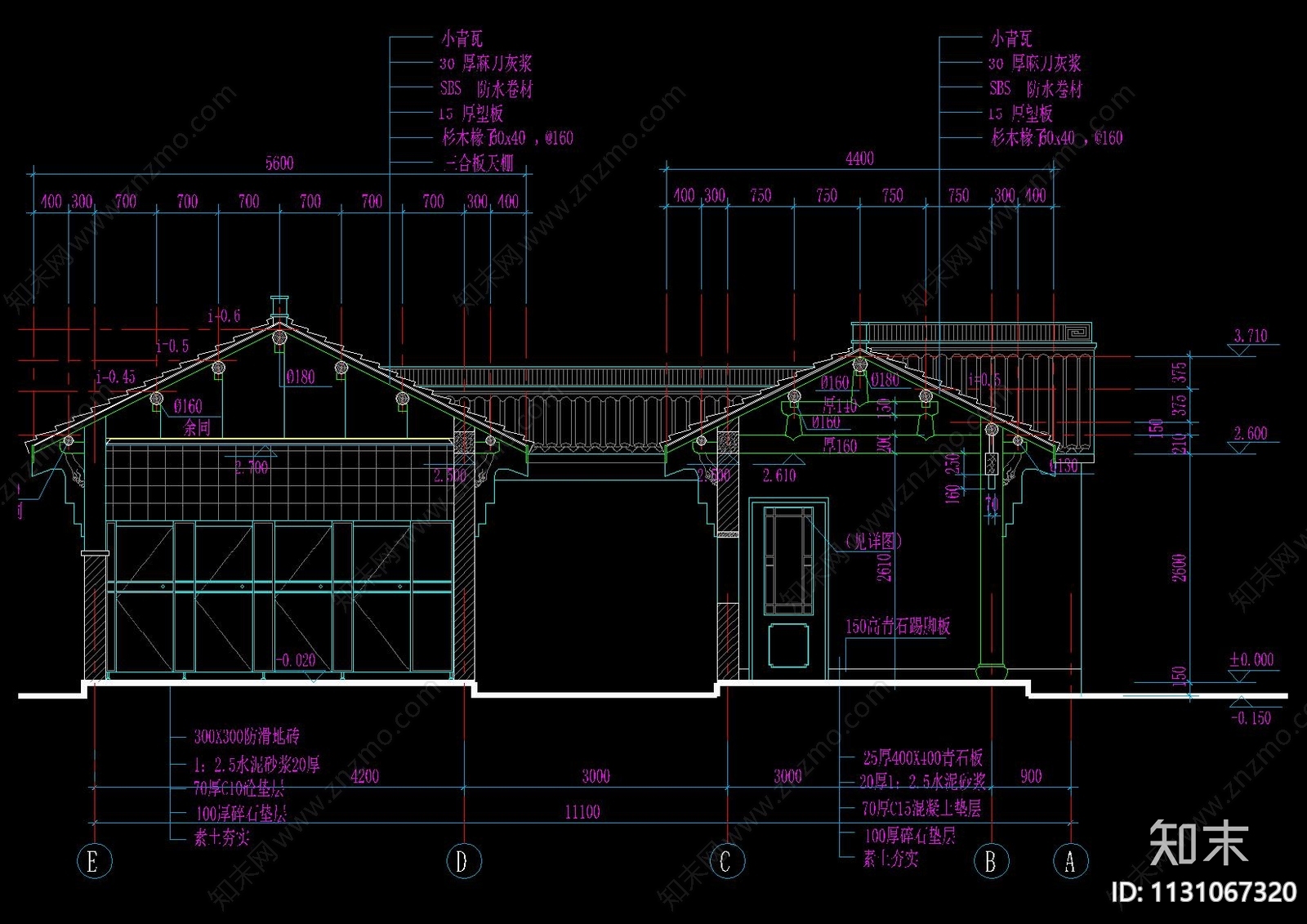 中式古建仿古厕所详图cad施工图下载【ID:1131067320】