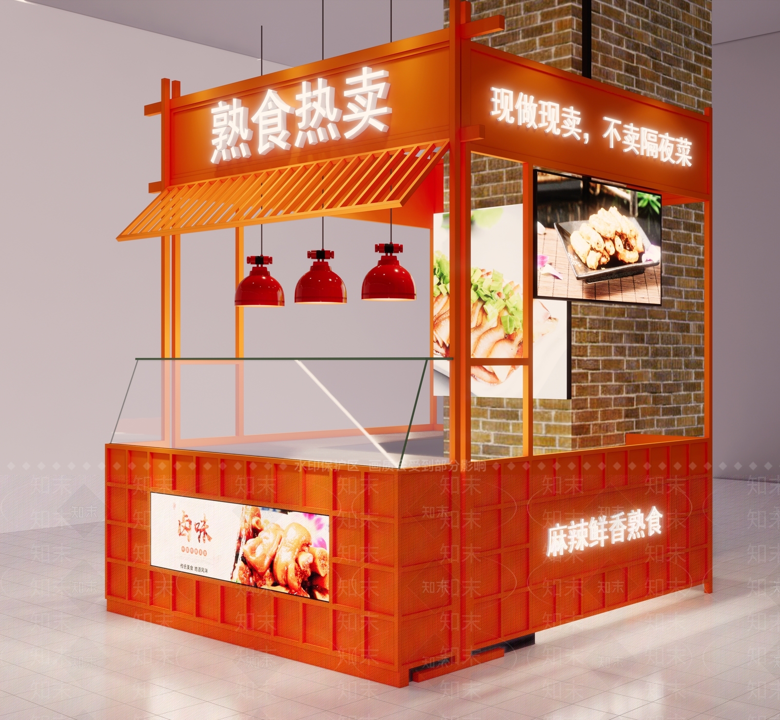 现代简约卤味摊位SU模型下载【ID:1131070072】