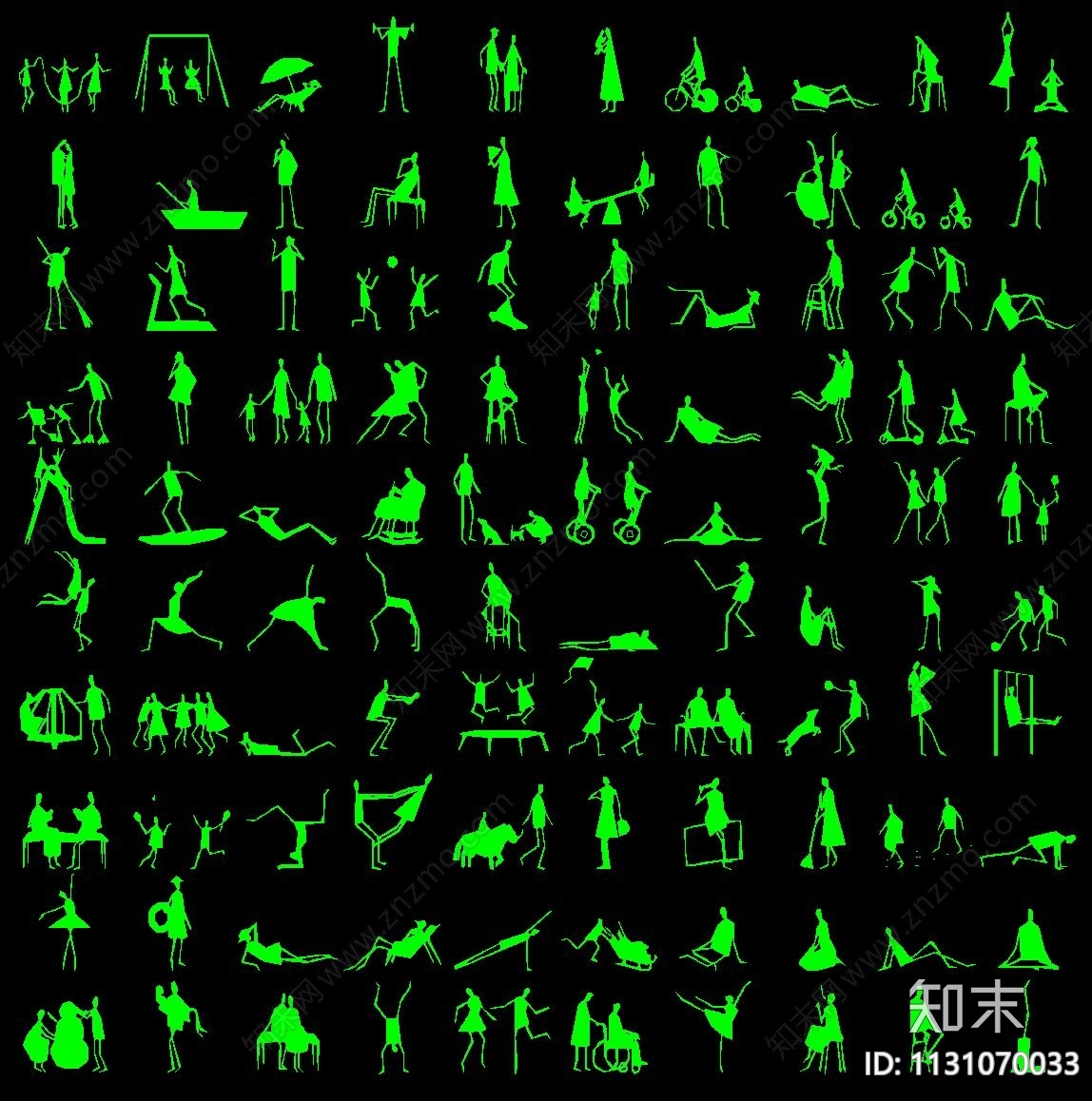 各类动态人物大全cad施工图下载【ID:1131070033】