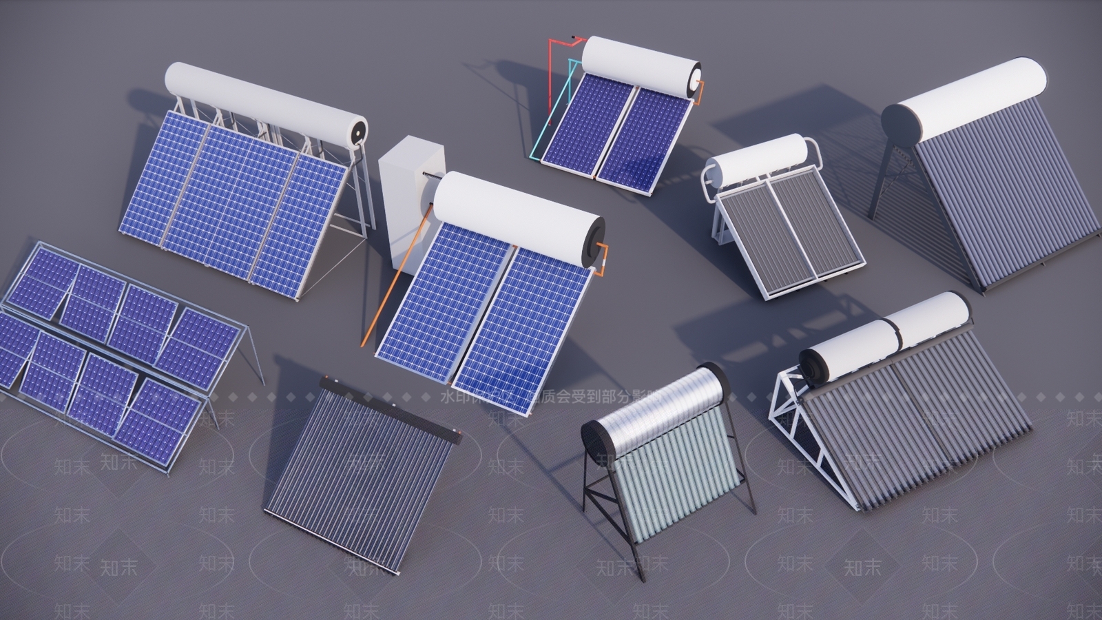 太阳能热水器SU模型下载【ID:1131081666】