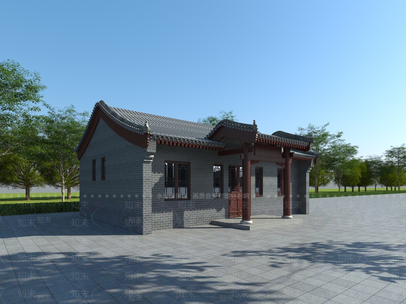 中式公共卫生间3D模型下载【ID:1131089410】