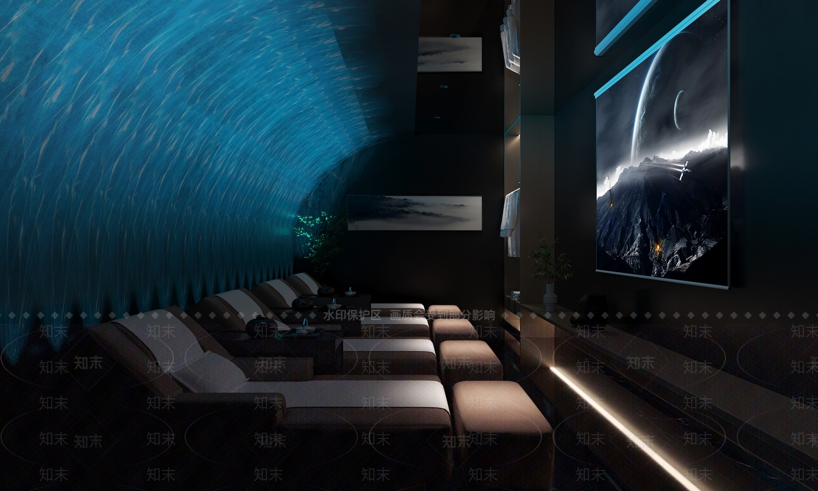现代足浴店包房3D模型下载【ID:1131092171】