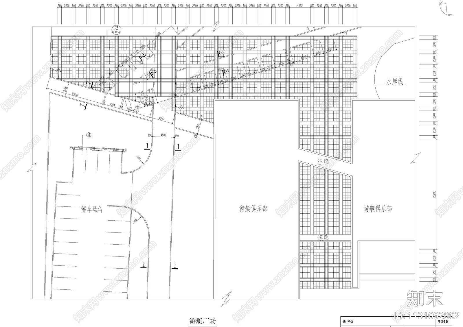 广场景观铺装平面图cad施工图下载【ID:1131092802】