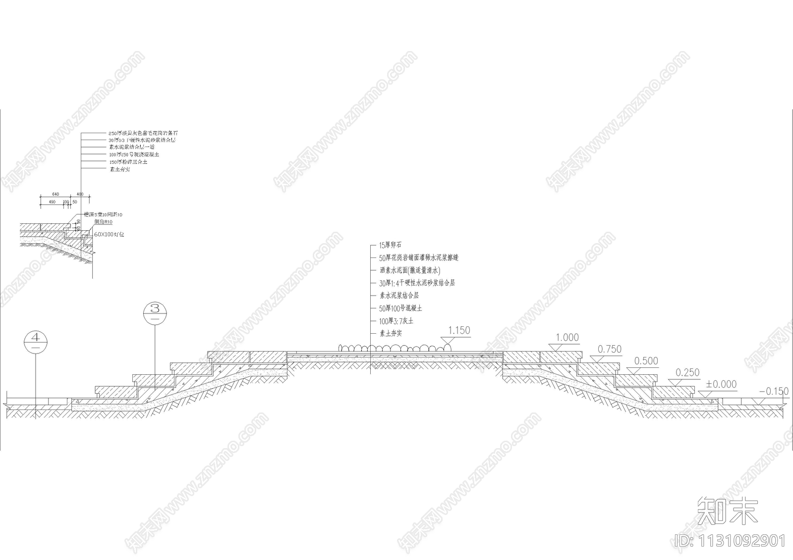 湿地公园景观平面图cad施工图下载【ID:1131092901】