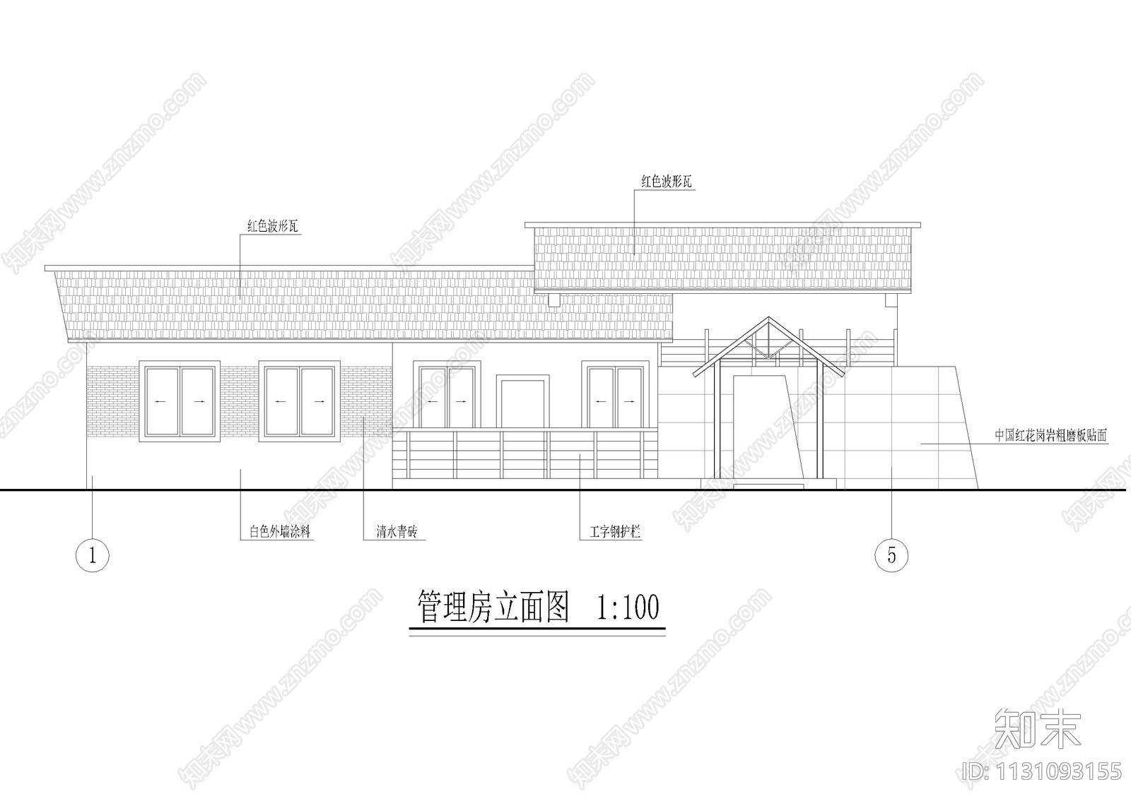 管理房屋顶及花格施工图下载【ID:1131093155】