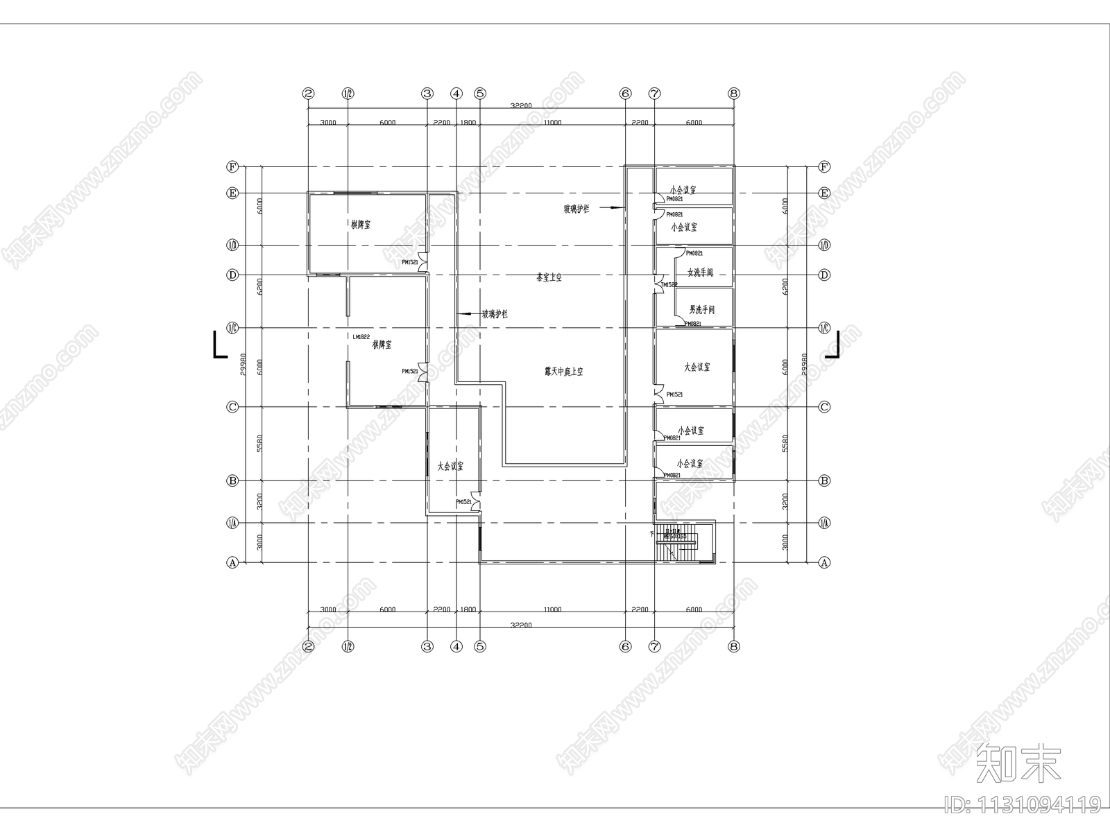 二层山地小型娱乐活动中心建筑cad施工图下载【ID:1131094119】
