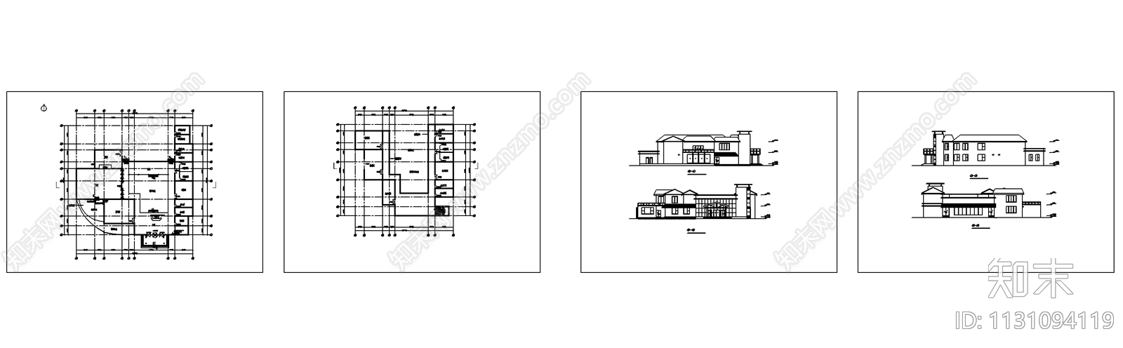 二层山地小型娱乐活动中心建筑cad施工图下载【ID:1131094119】