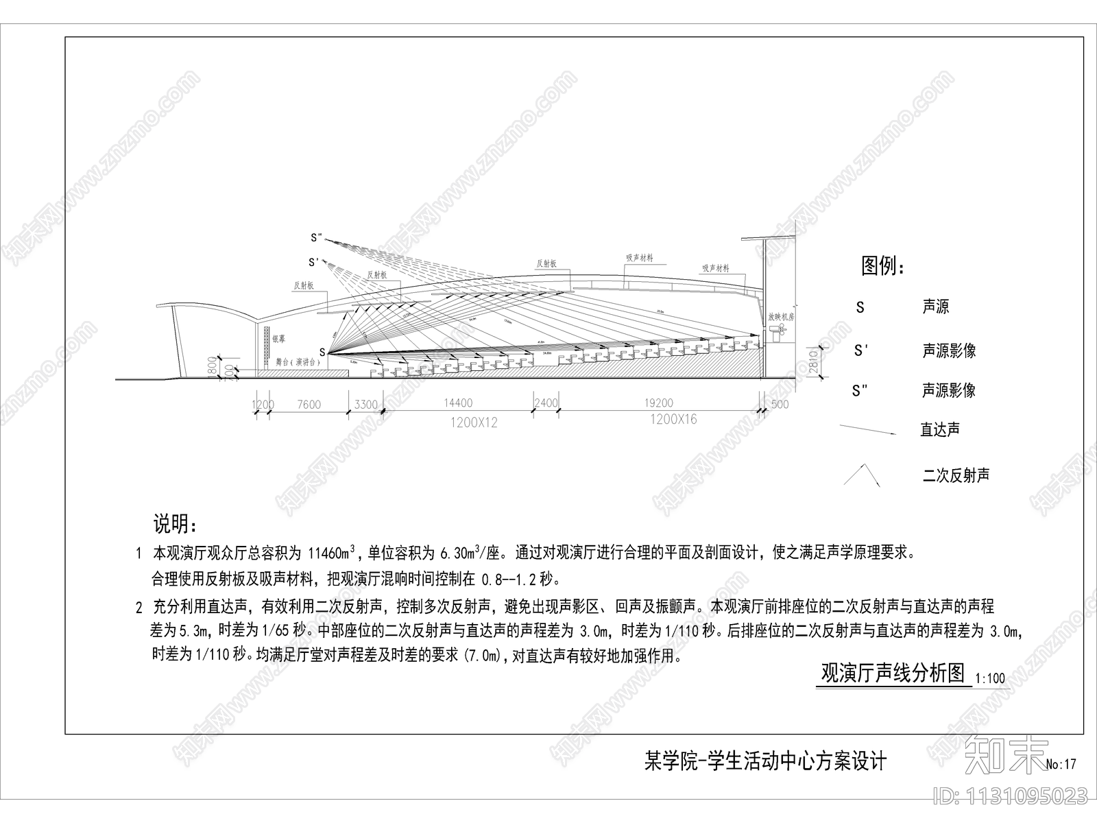 某学院四层学生活动中心建筑cad施工图下载【ID:1131095023】
