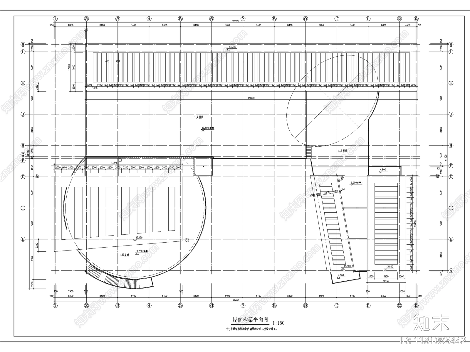三层某学院学生活动中心建筑cad施工图下载【ID:1131095442】