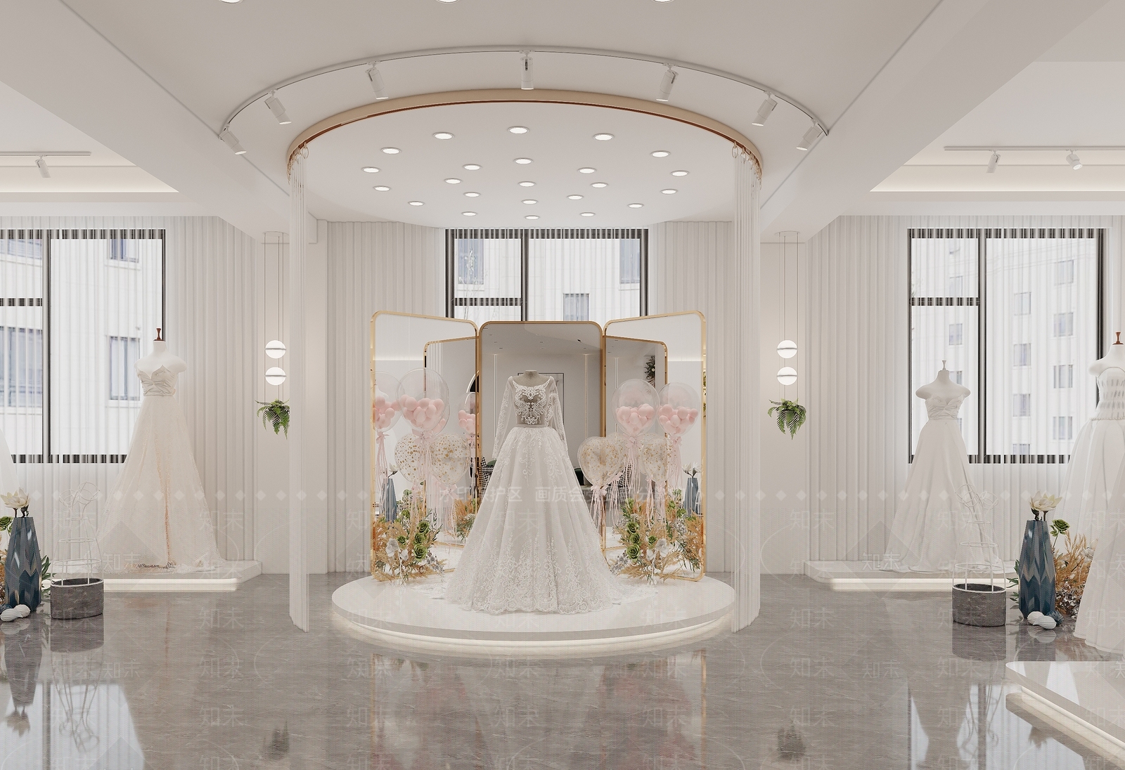 现代婚纱店3D模型下载【ID:1131101525】