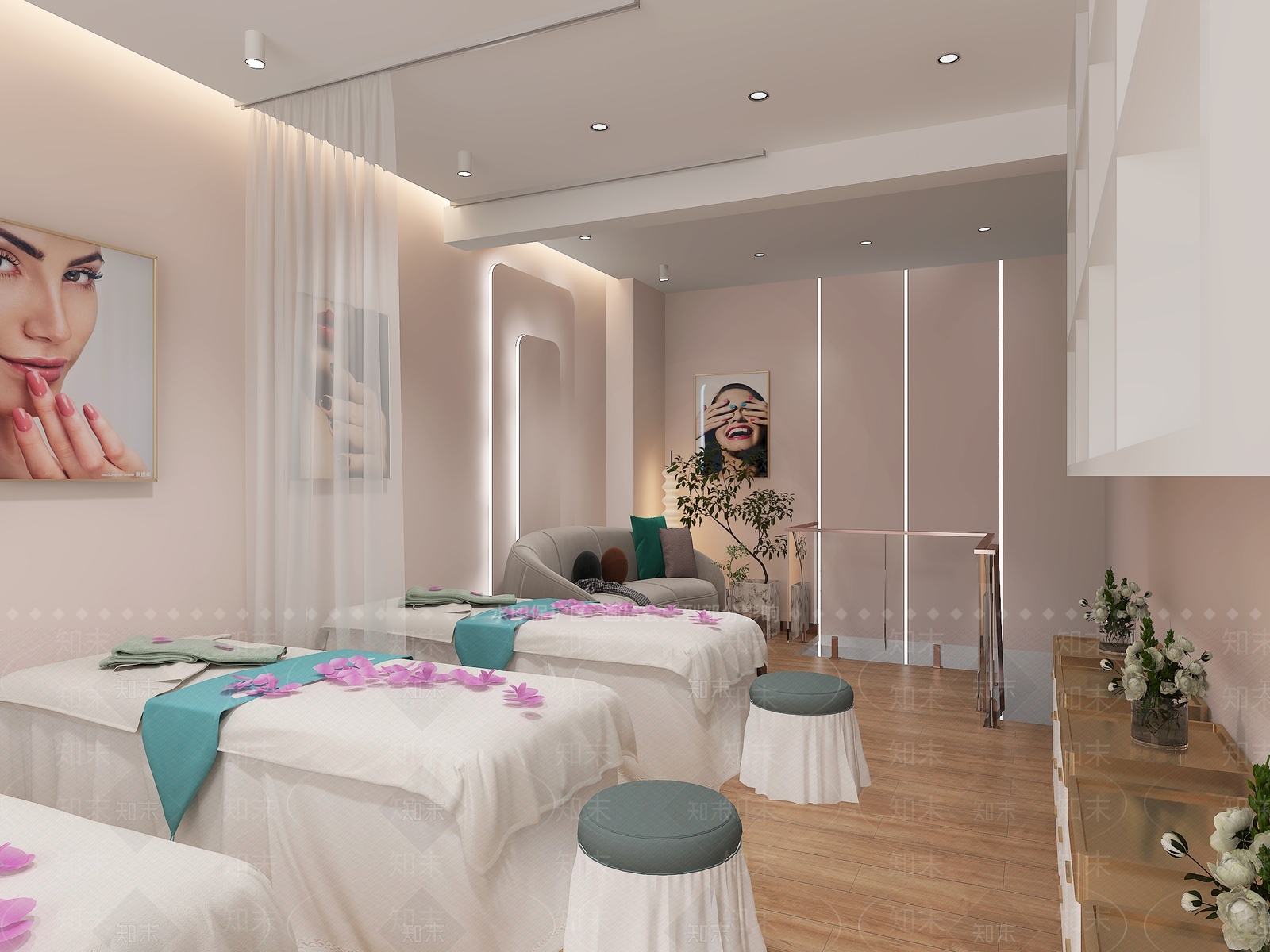 现代美甲店3D模型下载【ID:1131105511】