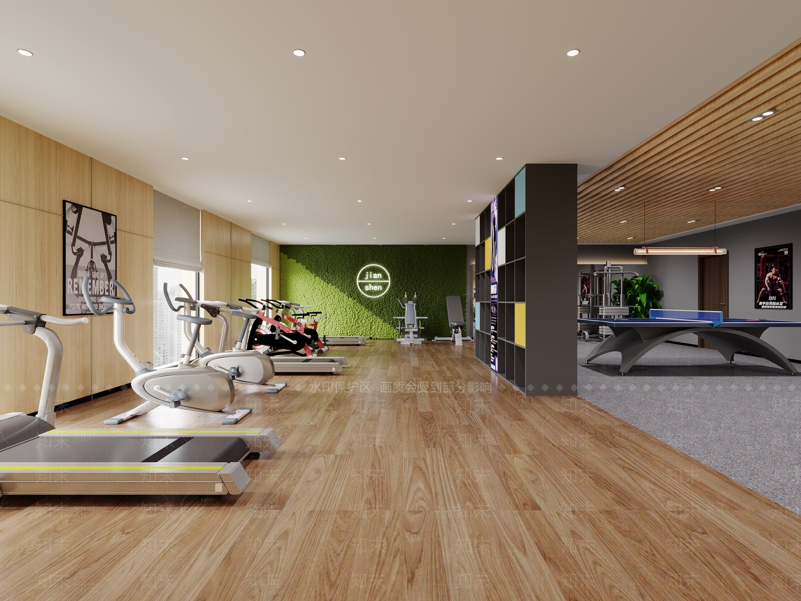 现代健身房3D模型下载【ID:1131109722】