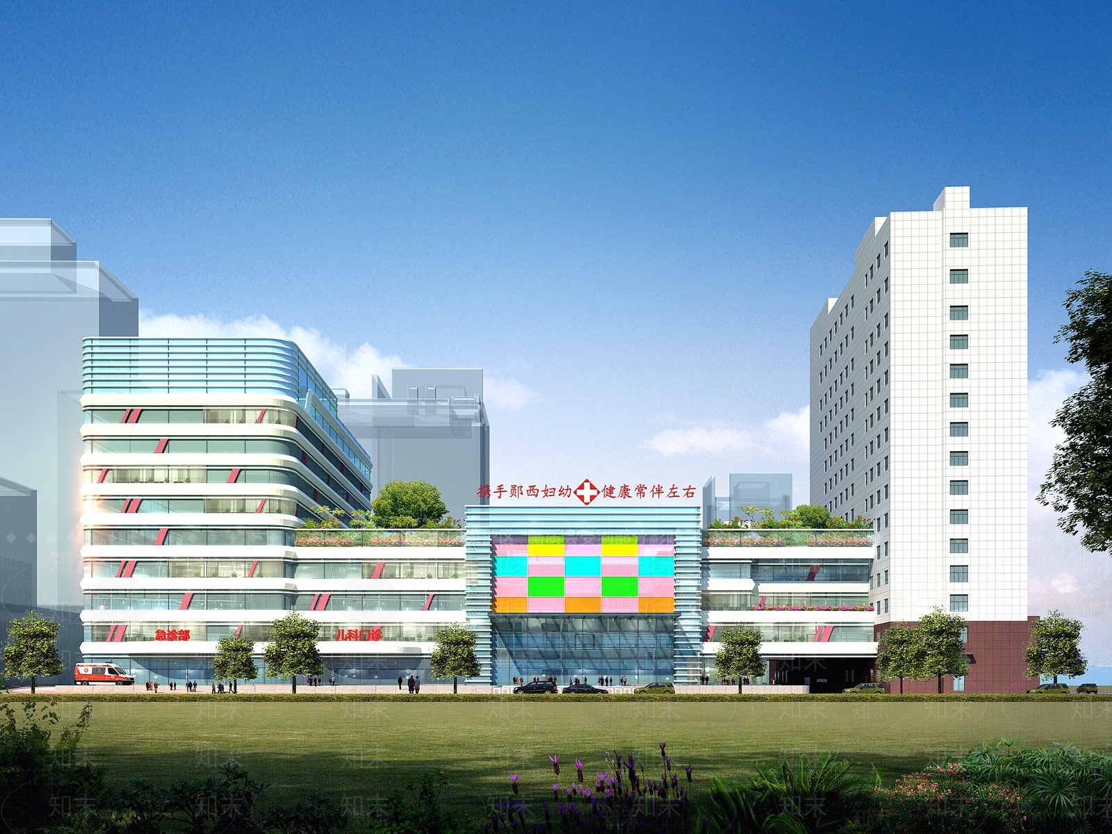 现代医疗建筑SU模型下载【ID:1131205398】