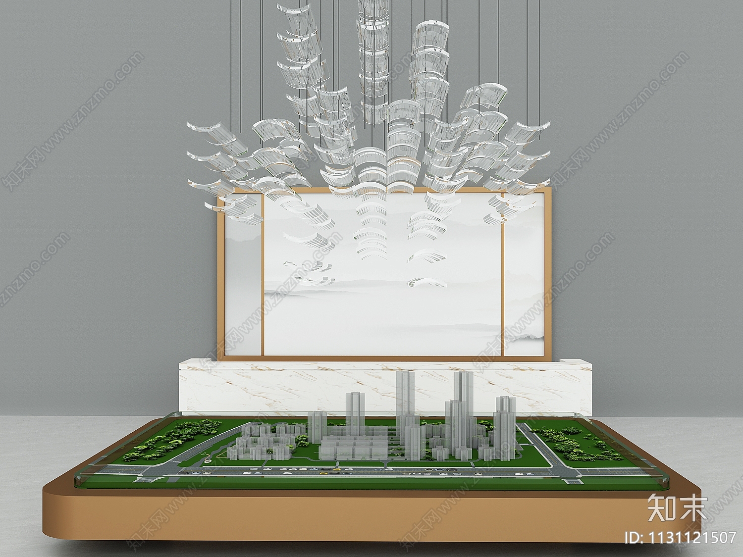 售楼处电子沙盘3D模型下载【ID:1131121507】