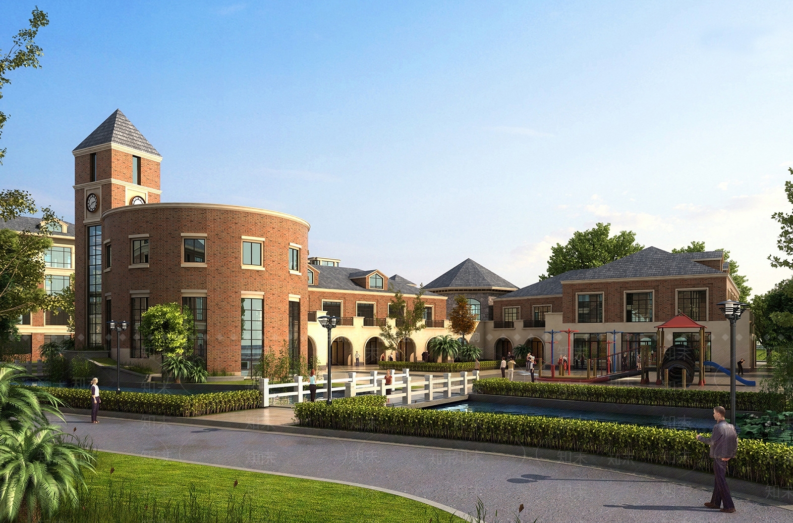 简欧风格幼儿园SU模型下载【ID:1131124257】