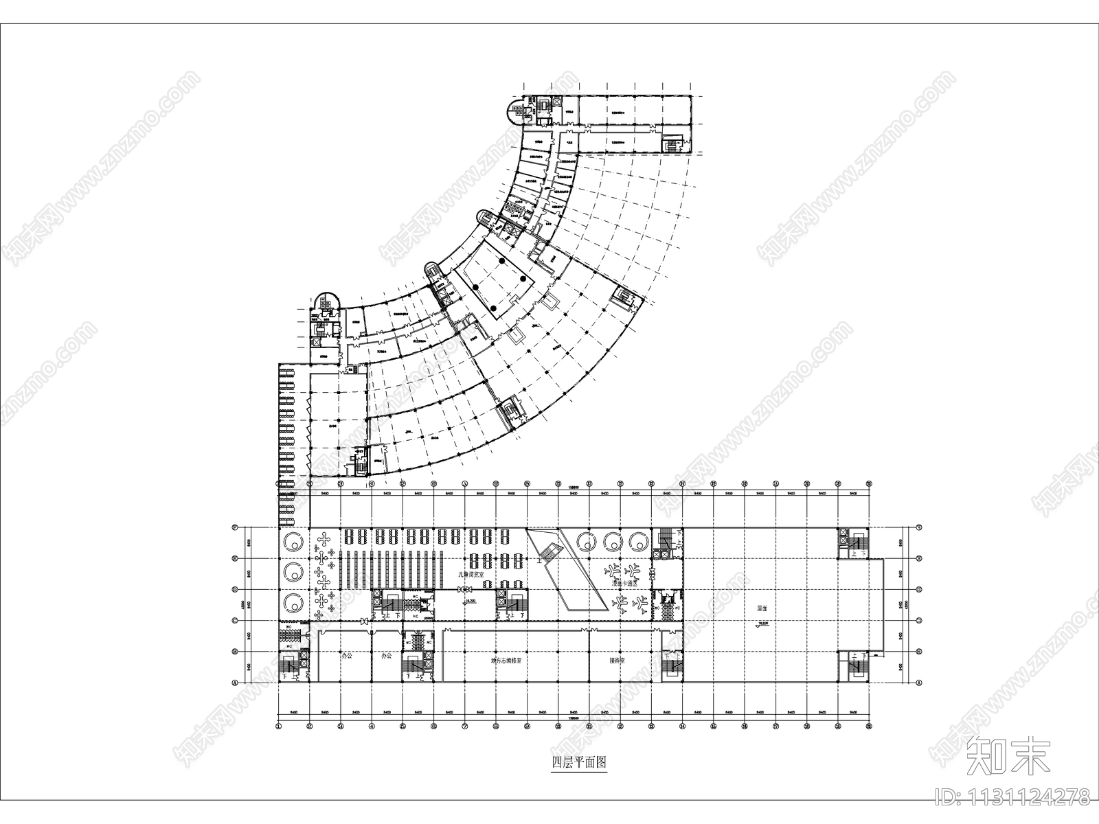 首都图书馆建筑cad施工图下载【ID:1131124278】