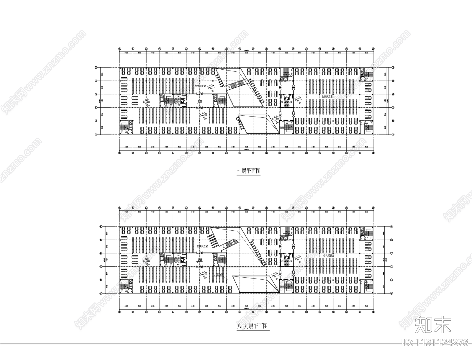 首都图书馆建筑cad施工图下载【ID:1131124278】