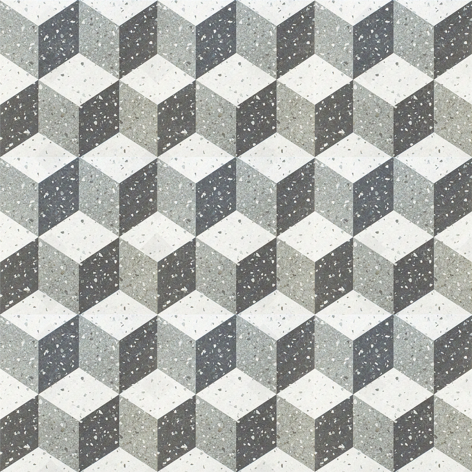 蓝白色菱形水磨石拼花瓷砖贴图下载【ID:1131129429】