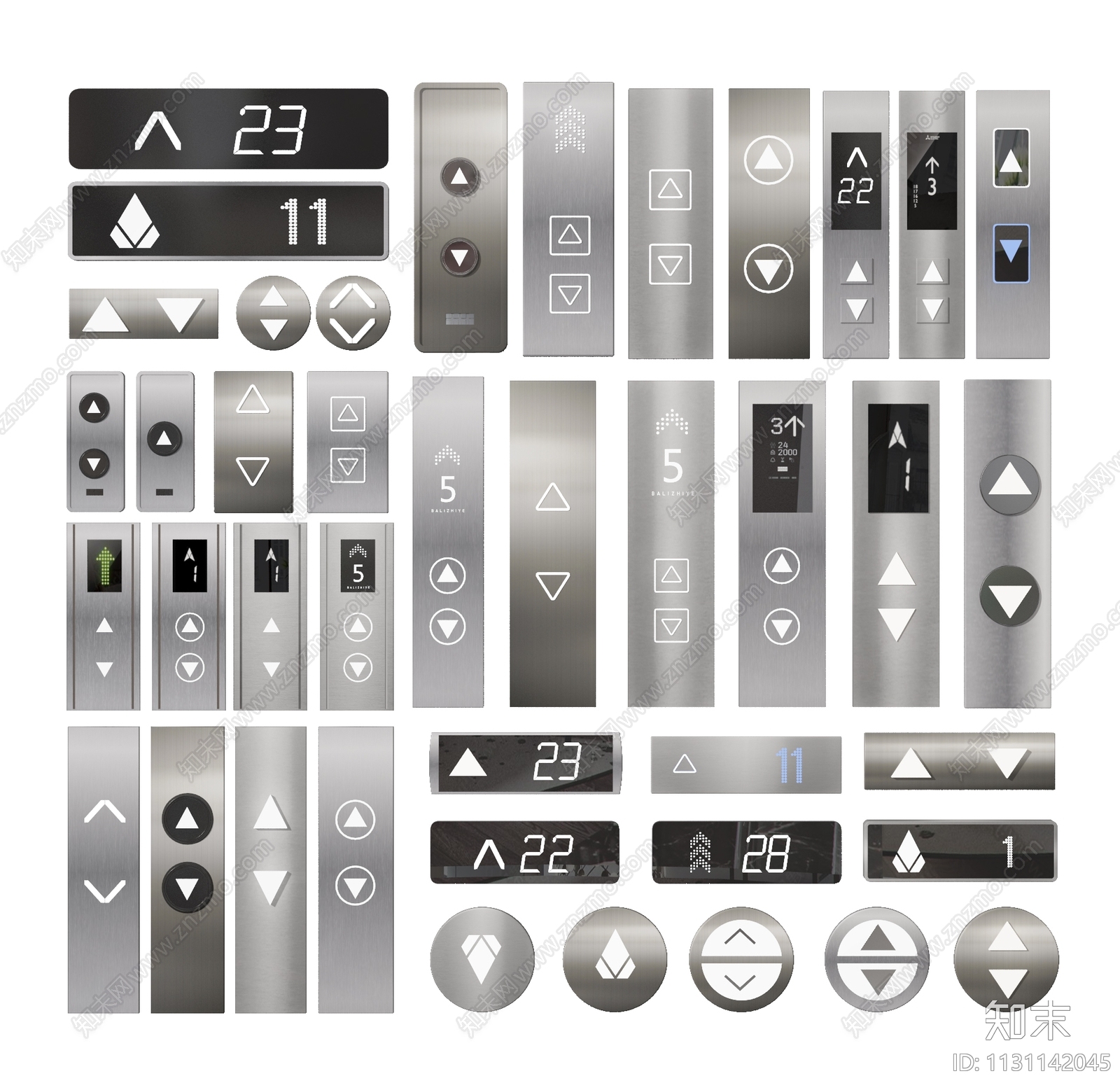 电梯按键3D模型下载【ID:1131142045】