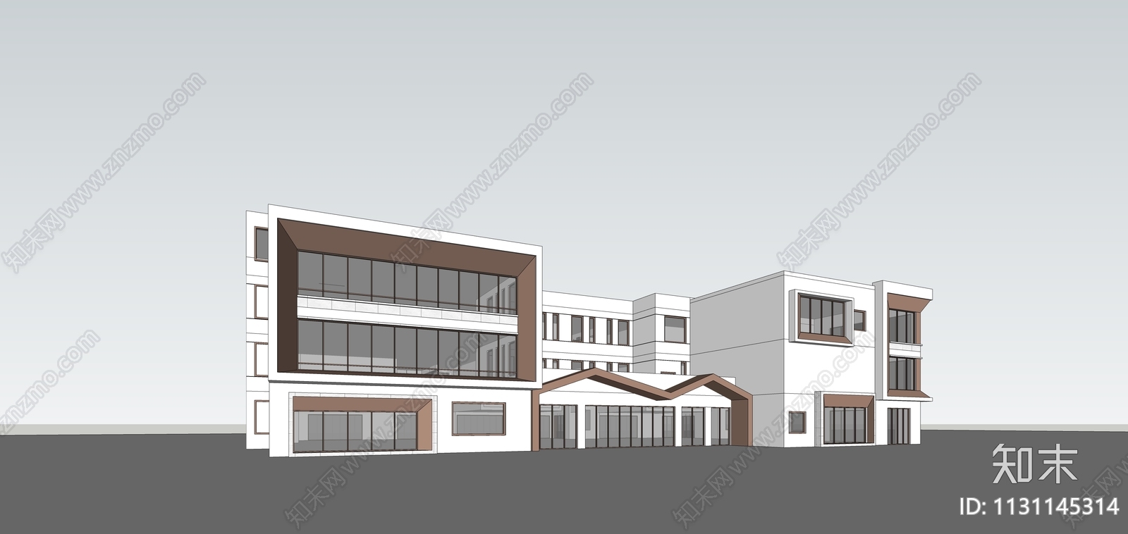 现代风格幼儿园SU模型下载【ID:1131145314】