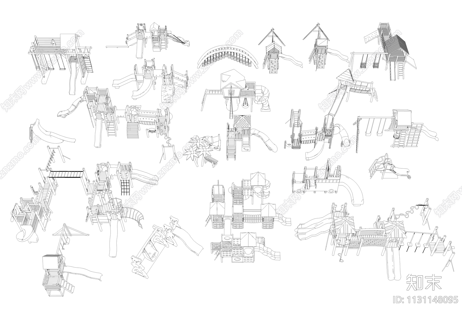 2023儿童游乐场设备施工图下载【ID:1131148095】