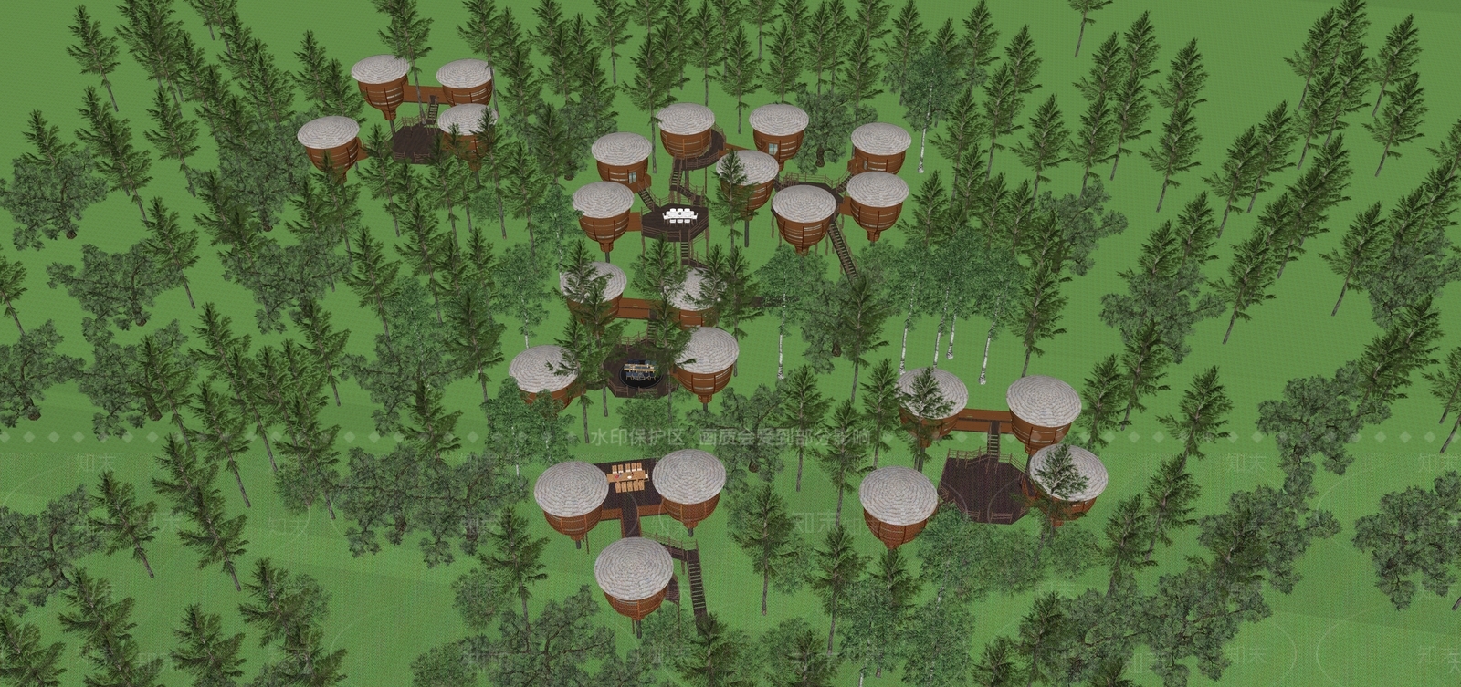 现代木屋SU模型下载【ID:1131158097】