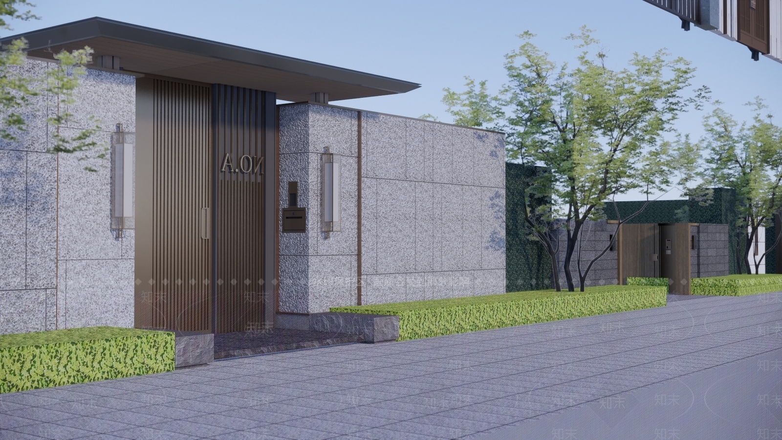 现代别墅庭院门别墅入户门铁艺大门SU模型下载【ID:1131166942】