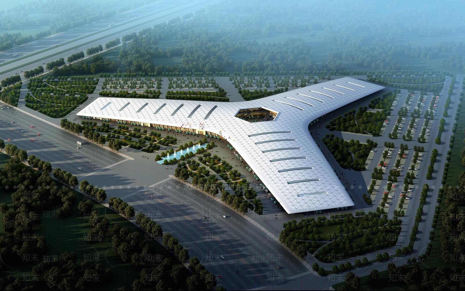 现代汽车站3D模型下载【ID:1131168636】