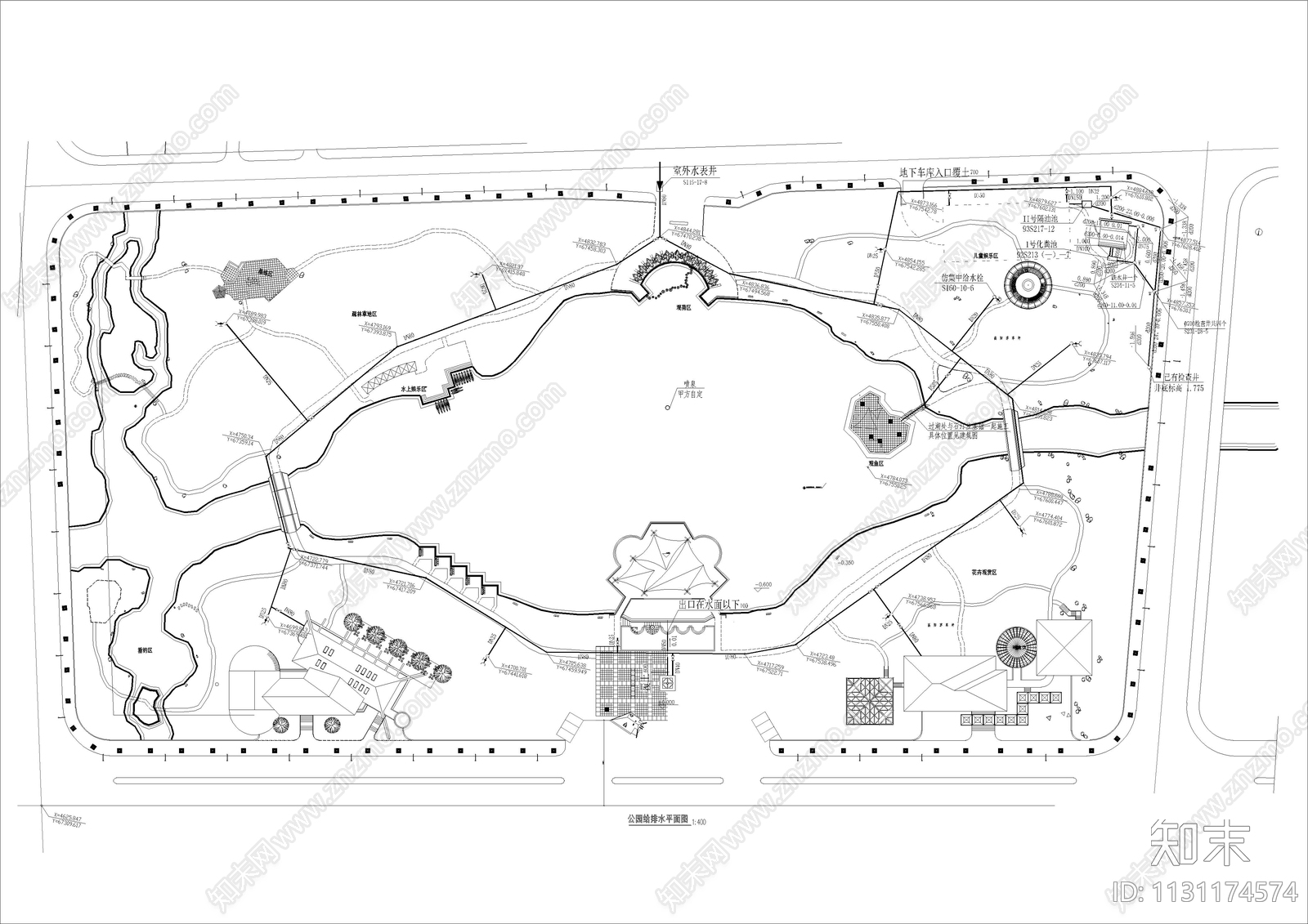 公园给排水灌溉详图cad施工图下载【ID:1131174574】