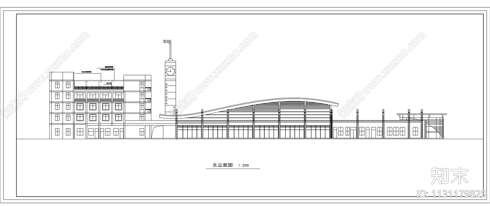 客运站建筑cad施工图下载【ID:1131179825】