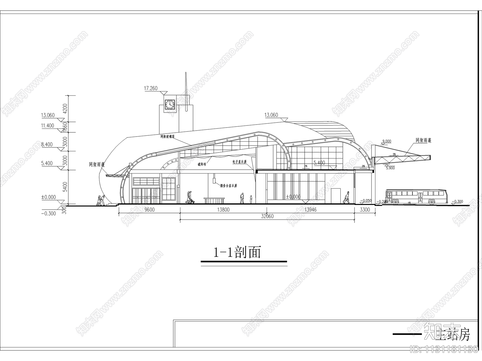 汽车站建筑施工图下载【ID:1131181130】