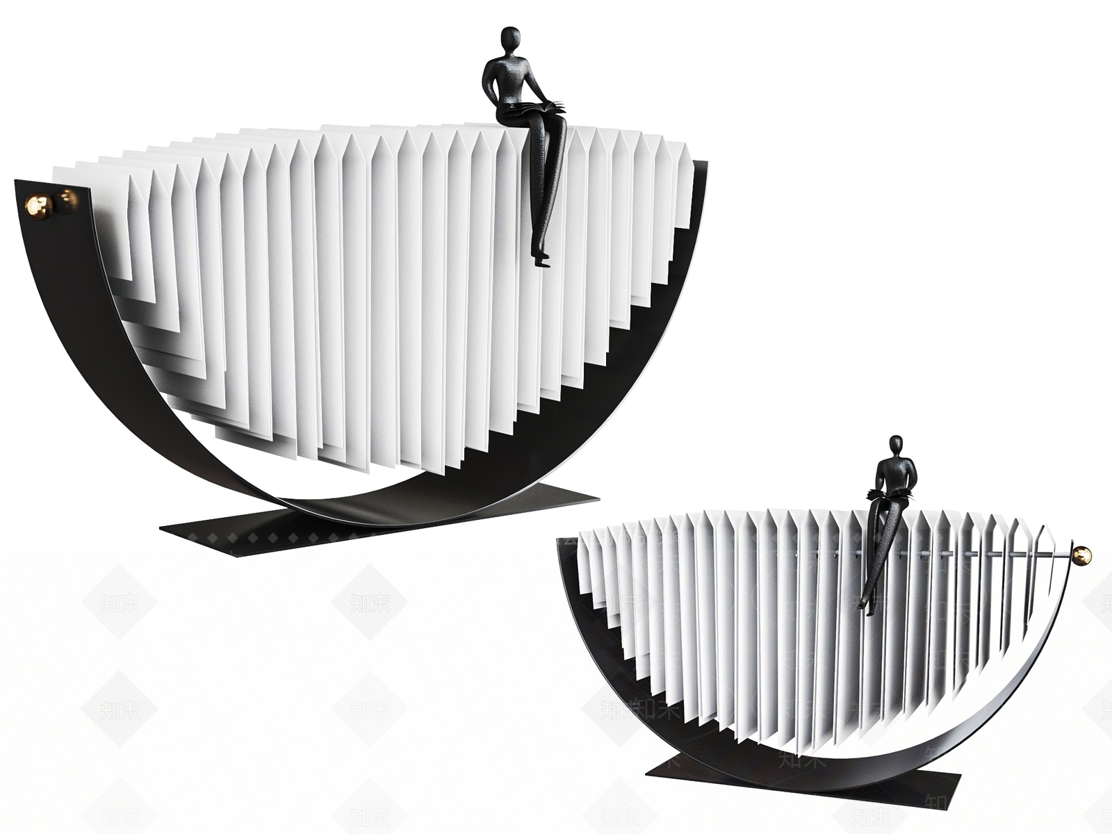 金属人物艺术摆件3D模型下载【ID:1131182189】