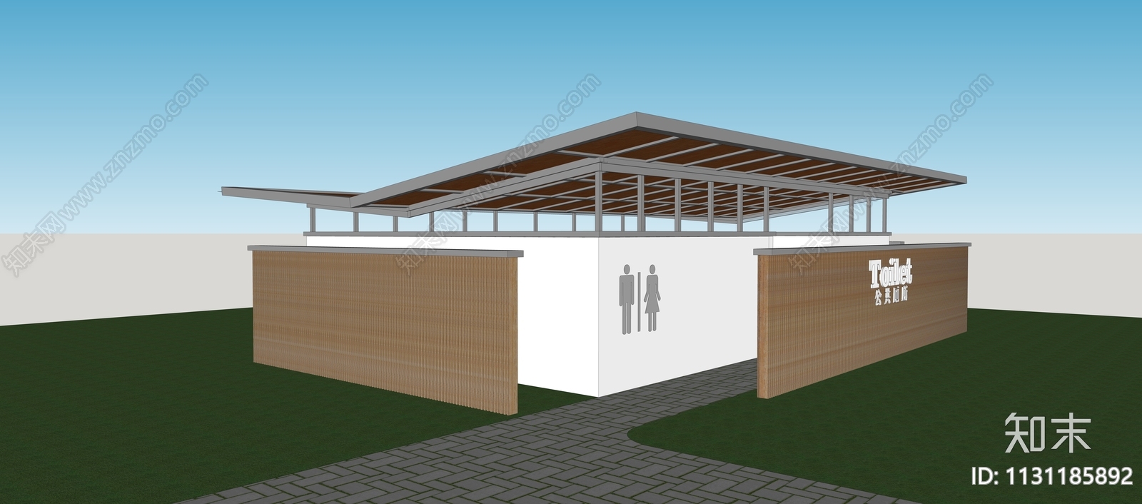 现代公共厕所SU模型下载【ID:1131185892】