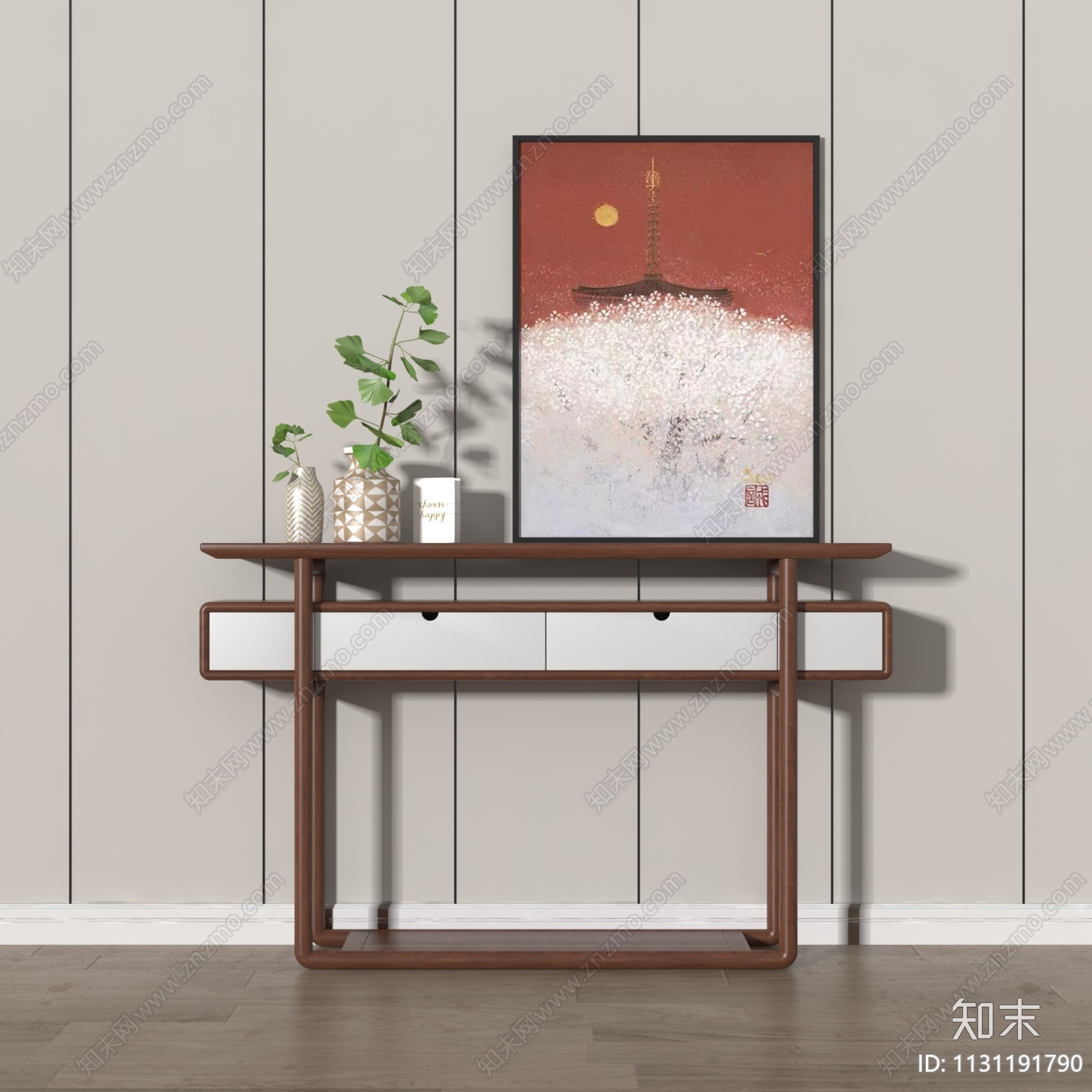 新中式端景台3D模型下载【ID:1131191790】