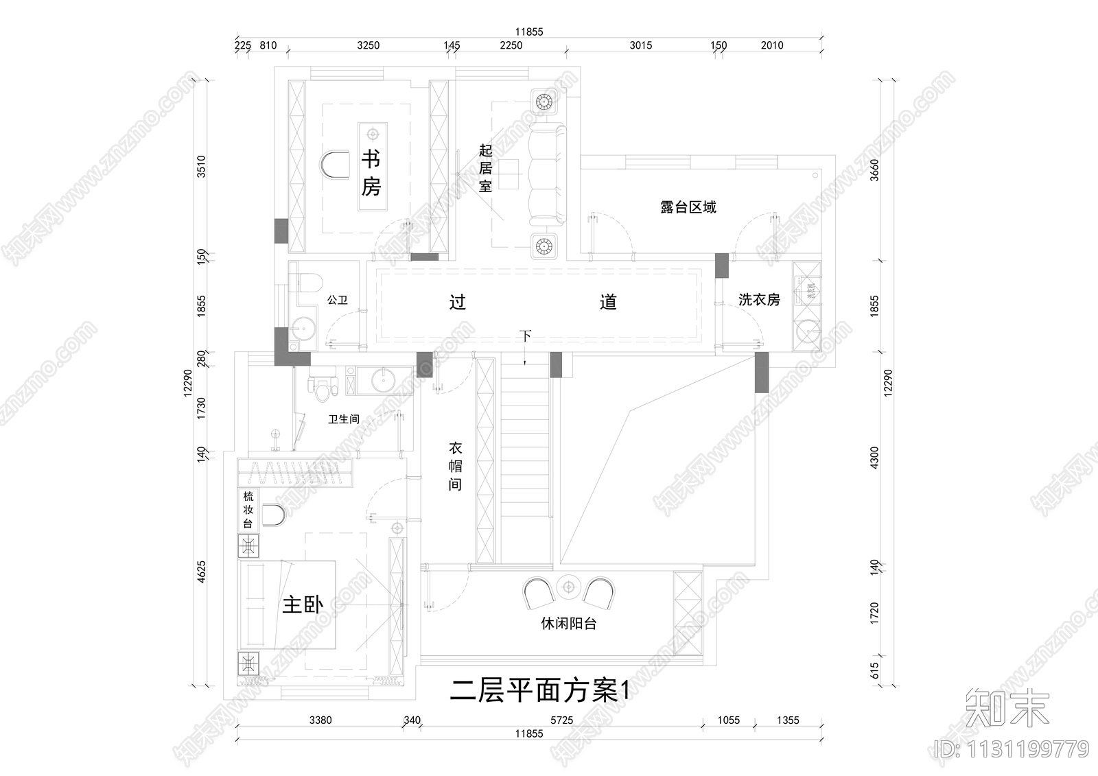 250平法式别墅平面图cad施工图下载【ID:1131199779】